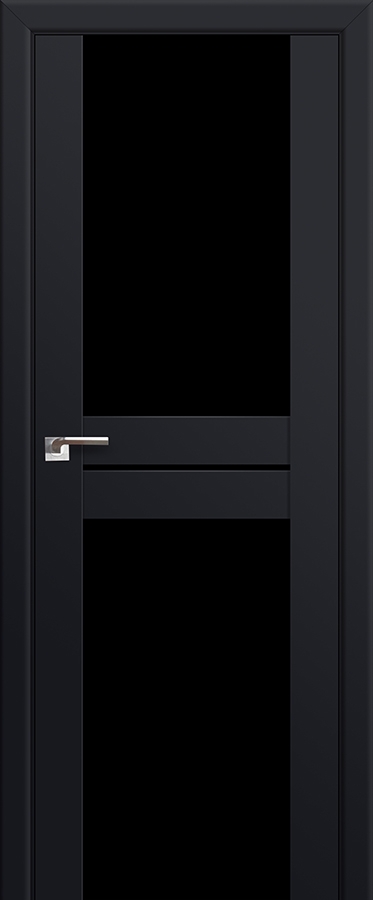 межкомнатные двери  Profil Doors 10U чёрный триплекс чёрный seidenmatt